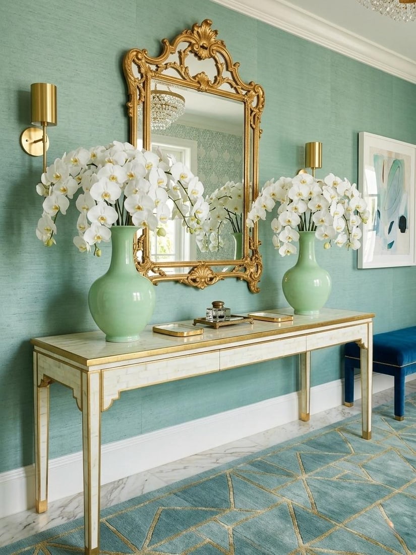 A Pair of Mid-Century Modern Style Porcelain Vases - 6