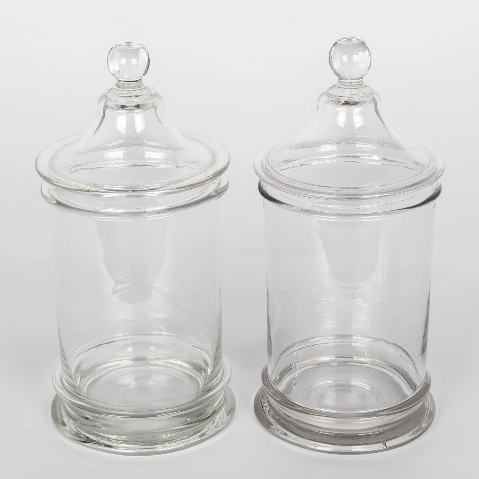 French Glass Apothecary Jars or Canister Pair - 3