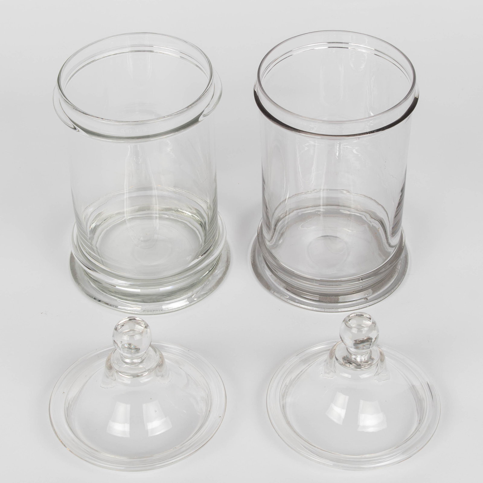 French Glass Apothecary Jars or Canister Pair - 4