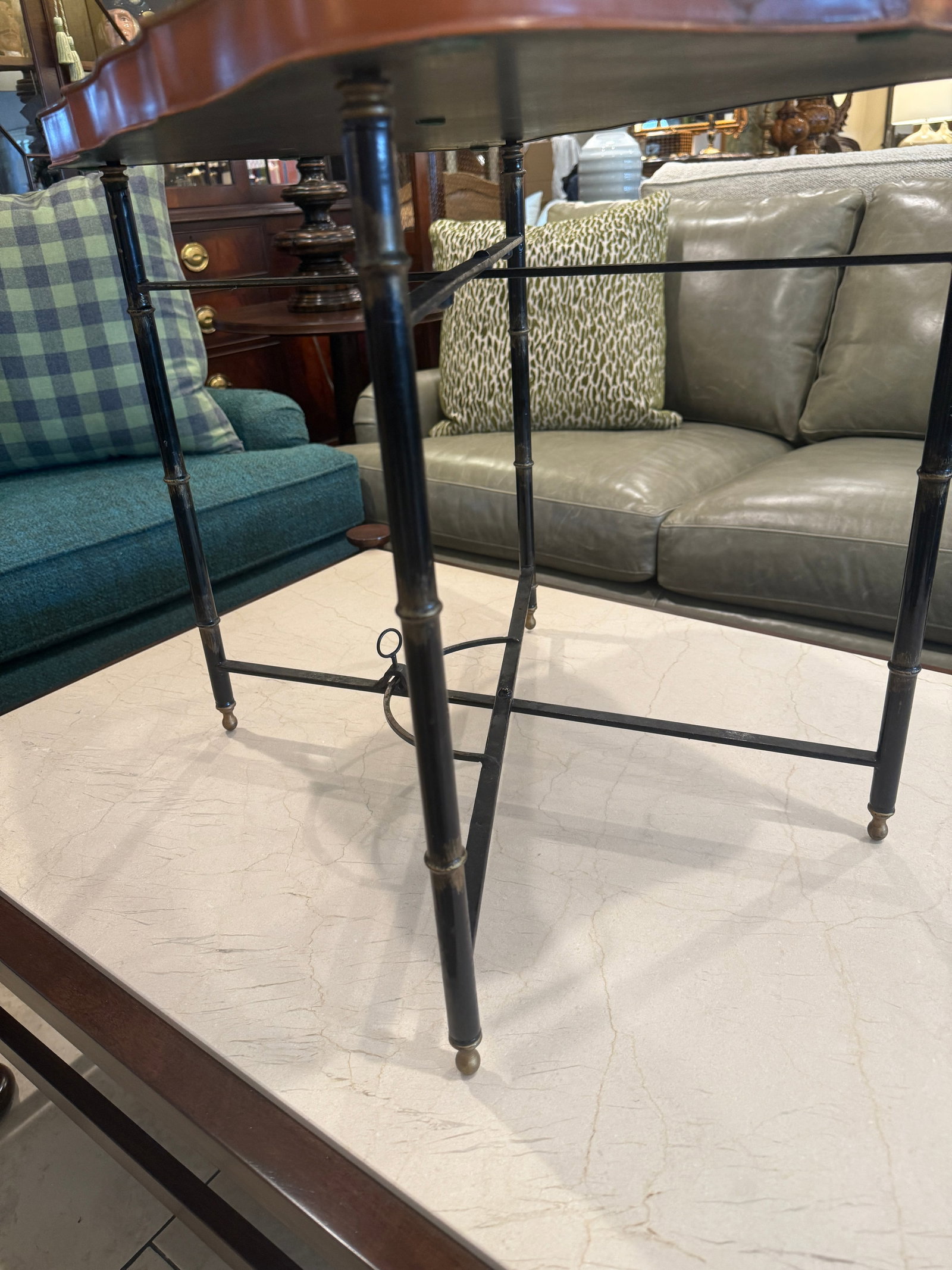 Hand Painted Chinoiserie Tray Table - 11