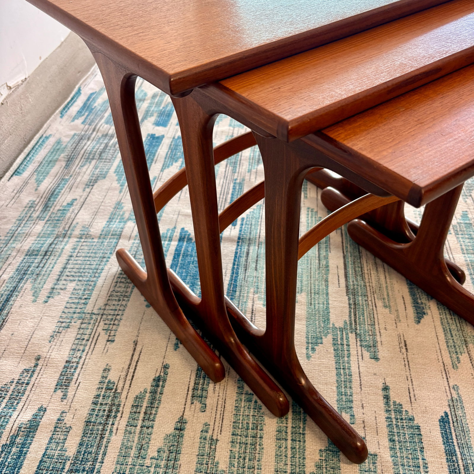 1970s Mid-Century G Plan Teak Nesting Tables – Set of 3 - 3