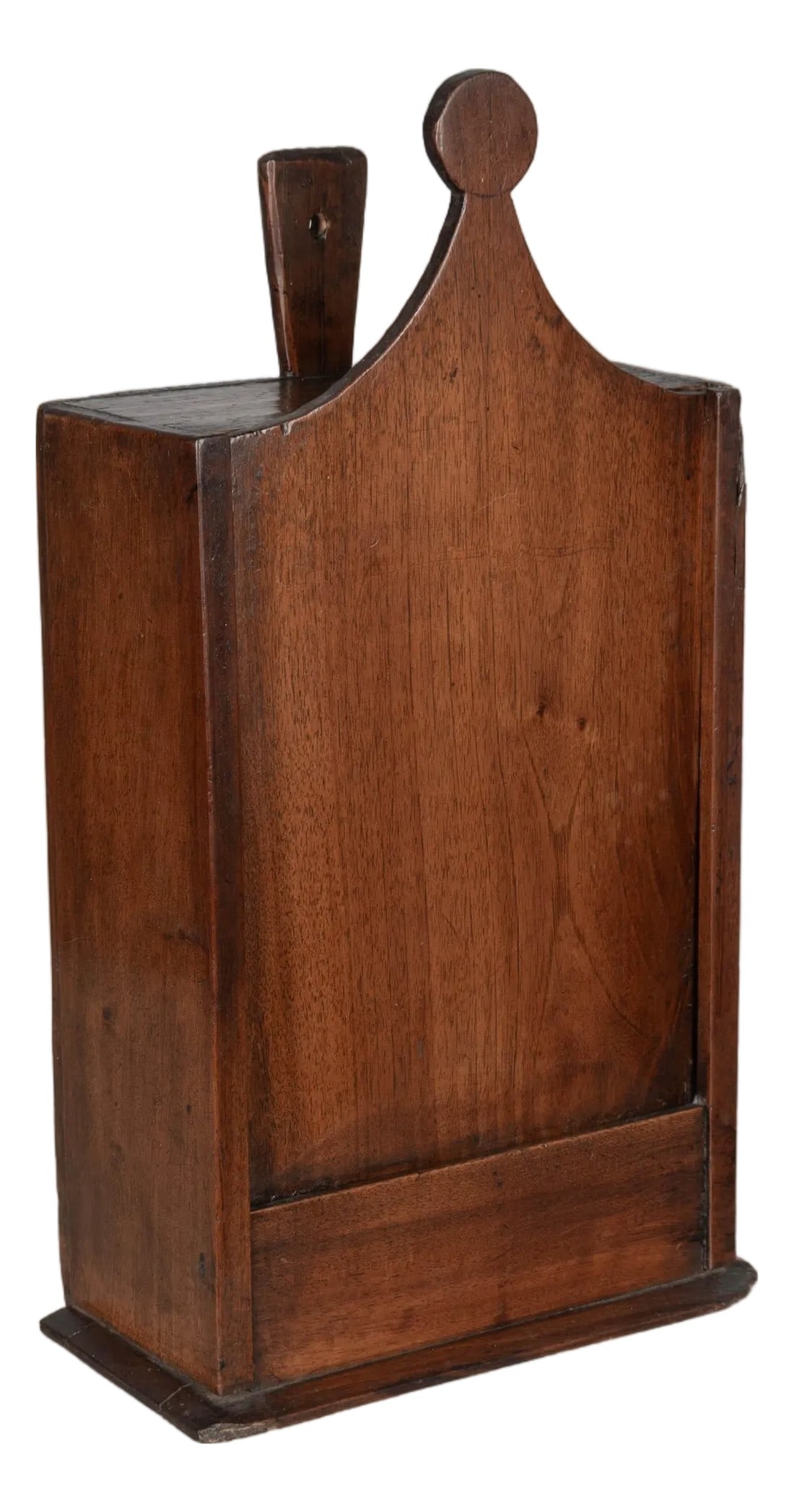 19th Century French Decorative Box or Fariniere: A 19th century French fariniere, made of walnut. Good craftsmanship using dovetailed construction. Minor losses to front corners of the base and upper right corner. From Provence, a boÃ®te &