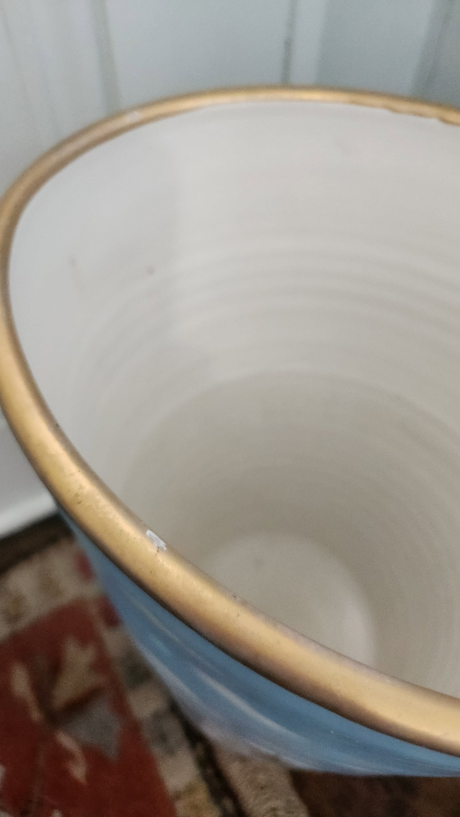 Vintage Hand-Painted Ceramic Umbrella Stand / Floor Vase - 16