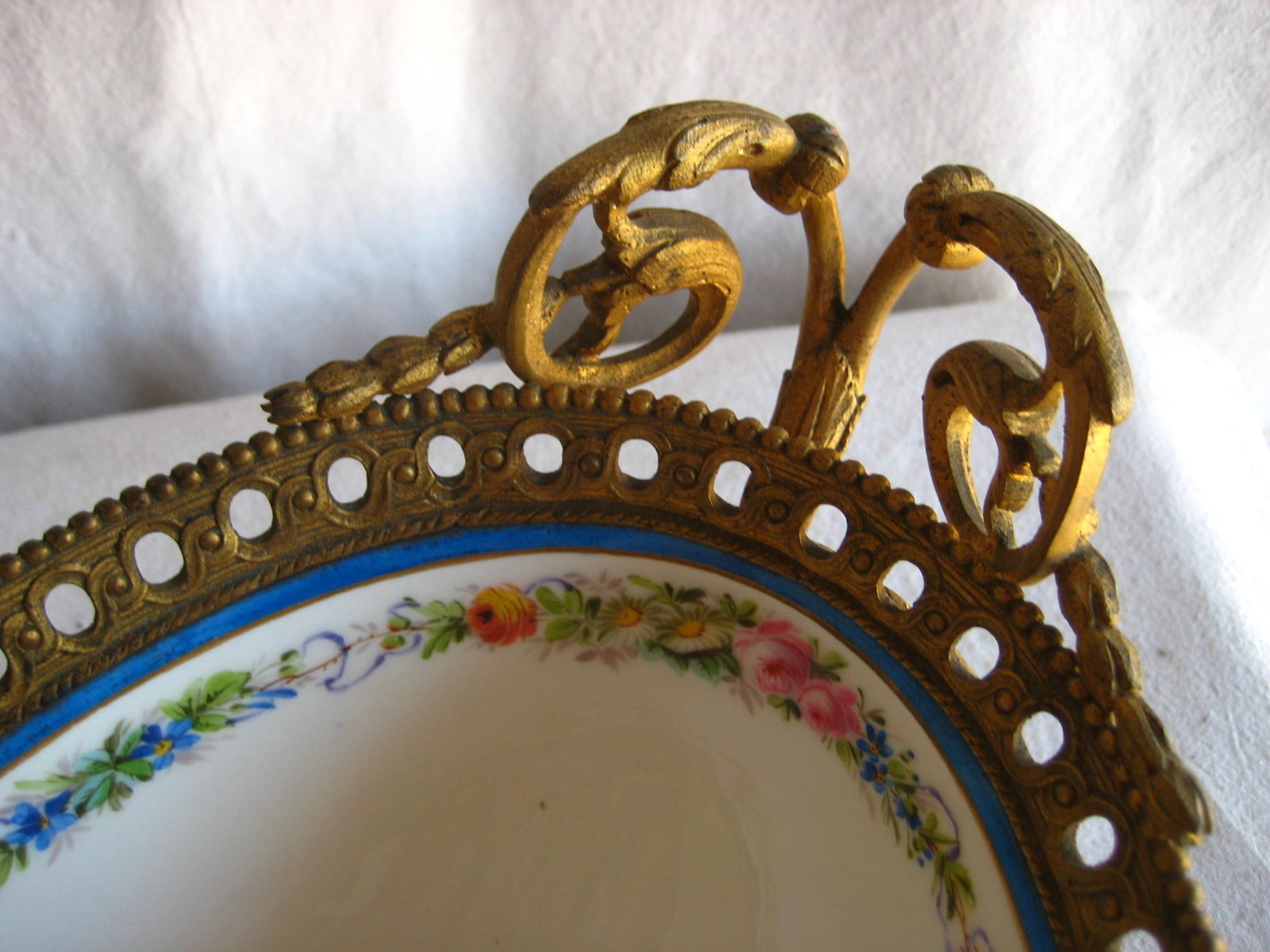 Mid 19th Century Sevres Style Napoleon III Bronze Mounted Center Piece - 14