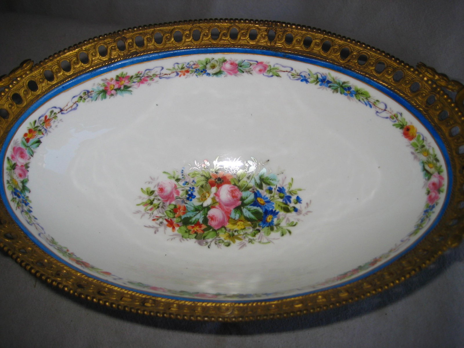 Mid 19th Century Sevres Style Napoleon III Bronze Mounted Center Piece - 8