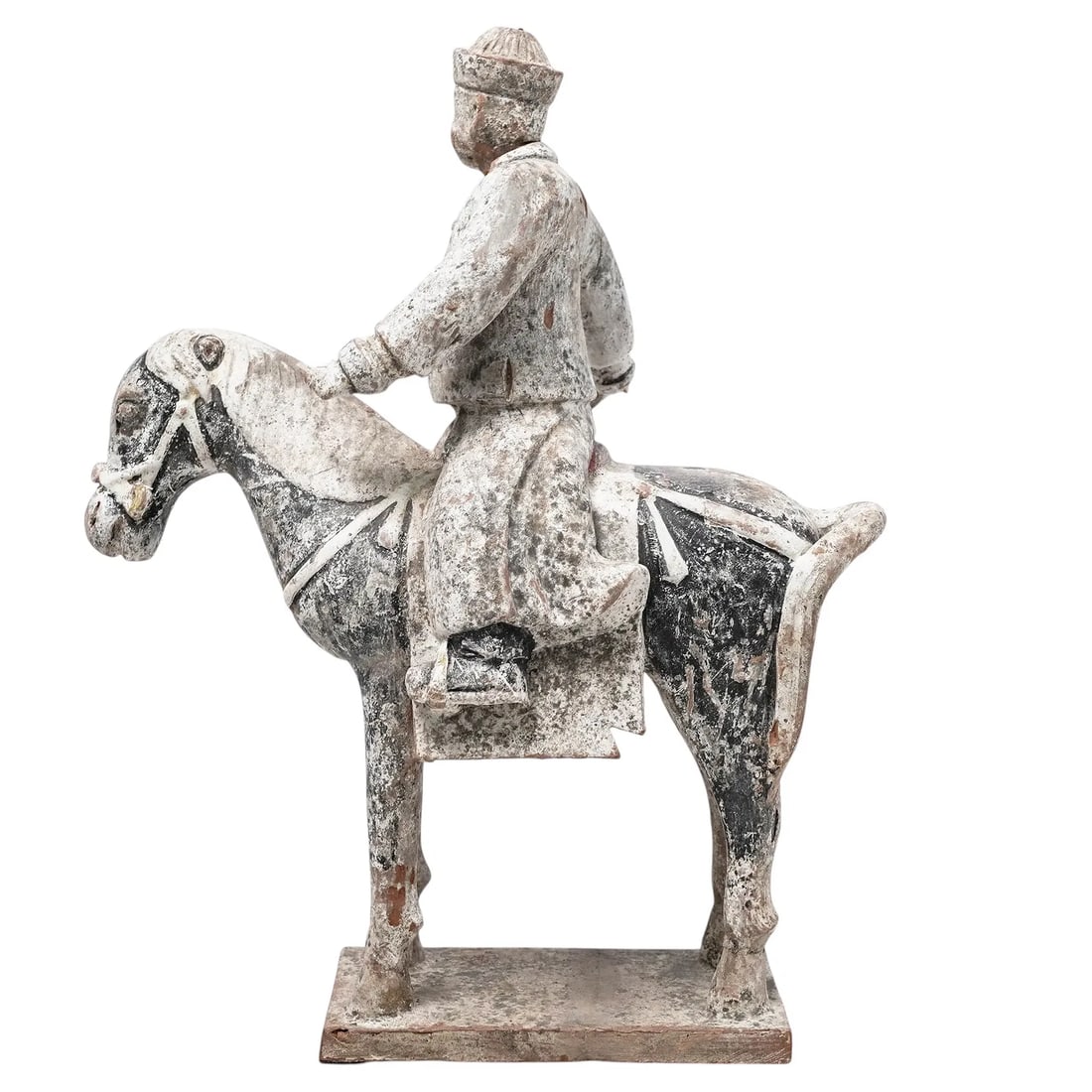 Chinese Tang Dynasty Earthenware Horse and Rider Tomb Figure (Mingqi), 618-907ad - 4