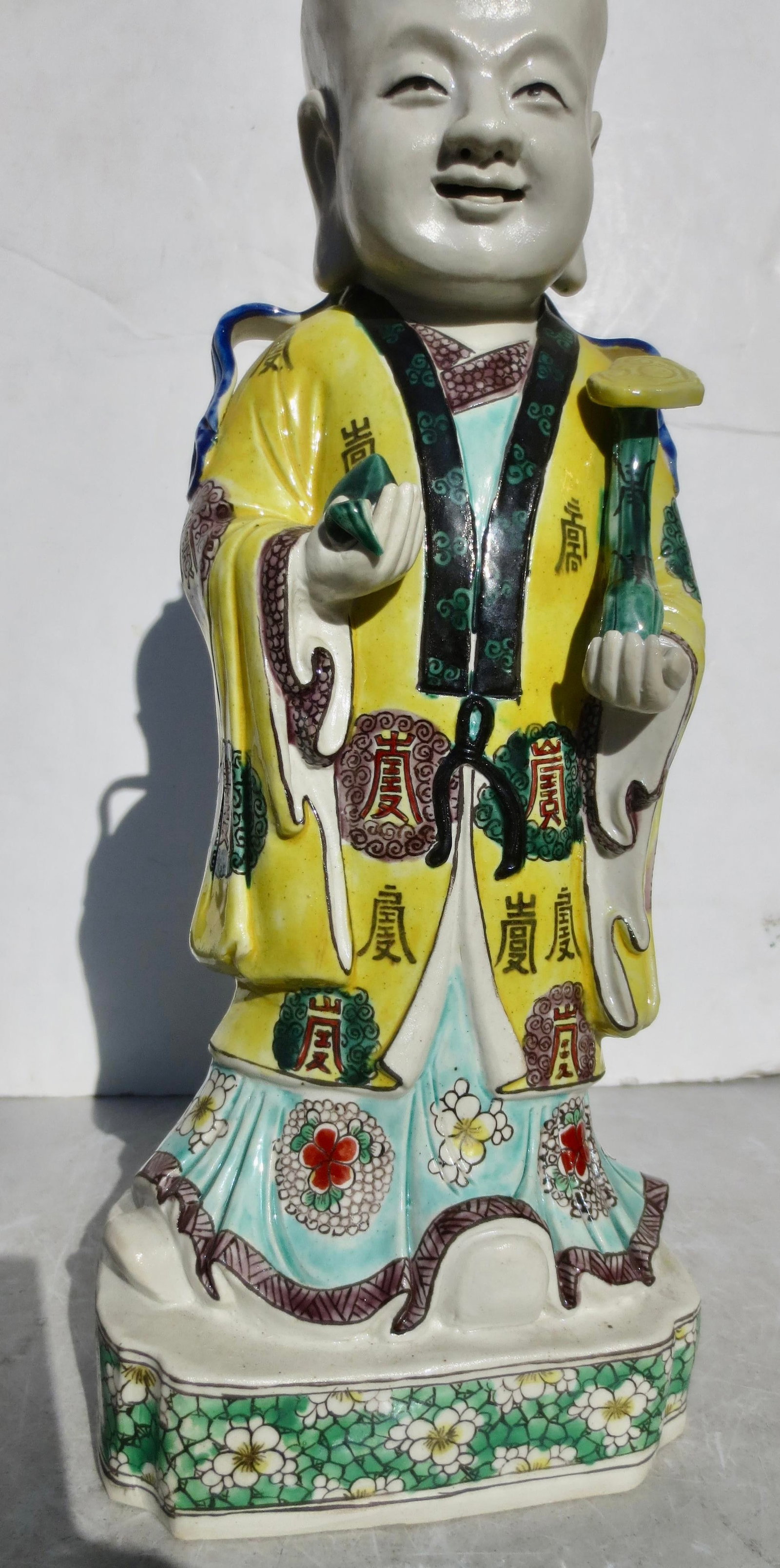 Chinese Porcelain Shoulao, the God of Longevity Circa 1960s - 11