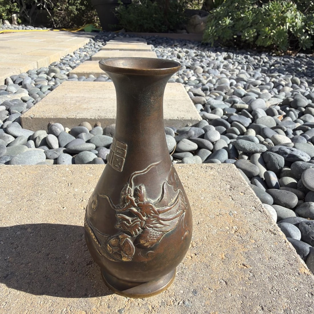 Antique Japanese Bronze Dragon Vase, Meiji–TaishÅ Period, Signed Base, c.1900 - 11