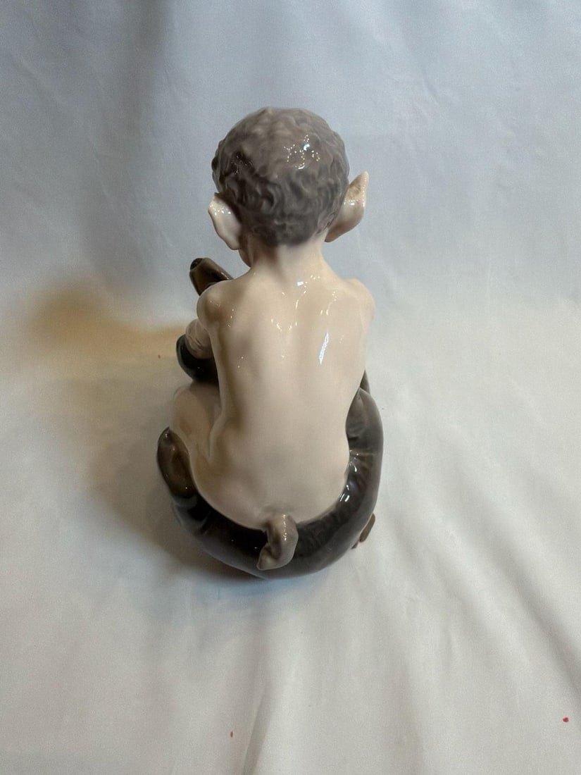 Mid 20th Century Royal Copenhagen Faun With Bear Porcelain Figurine #648 - 5