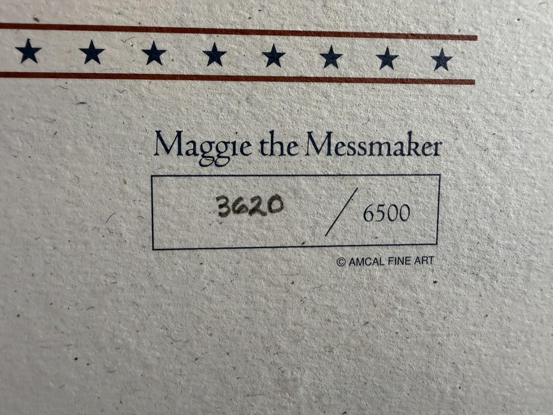 1990s Charles Wysocki Signed/Numbered Print "Maggie the Messmaker" - 10