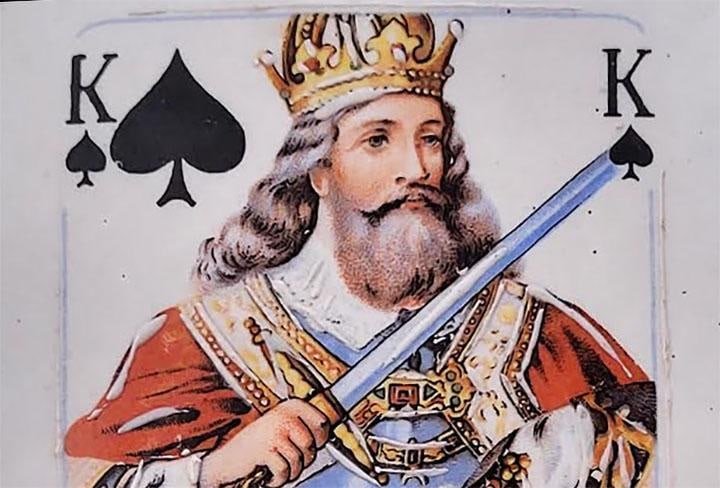 Playing Cards Wall Plaques Genuine Porcelain Hand Enameled 24k Gold Rim Ny Queen Hearts King Spades - 5