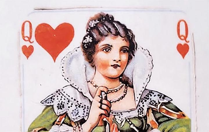 Playing Cards Wall Plaques Genuine Porcelain Hand Enameled 24k Gold Rim Ny Queen Hearts King Spades - 6