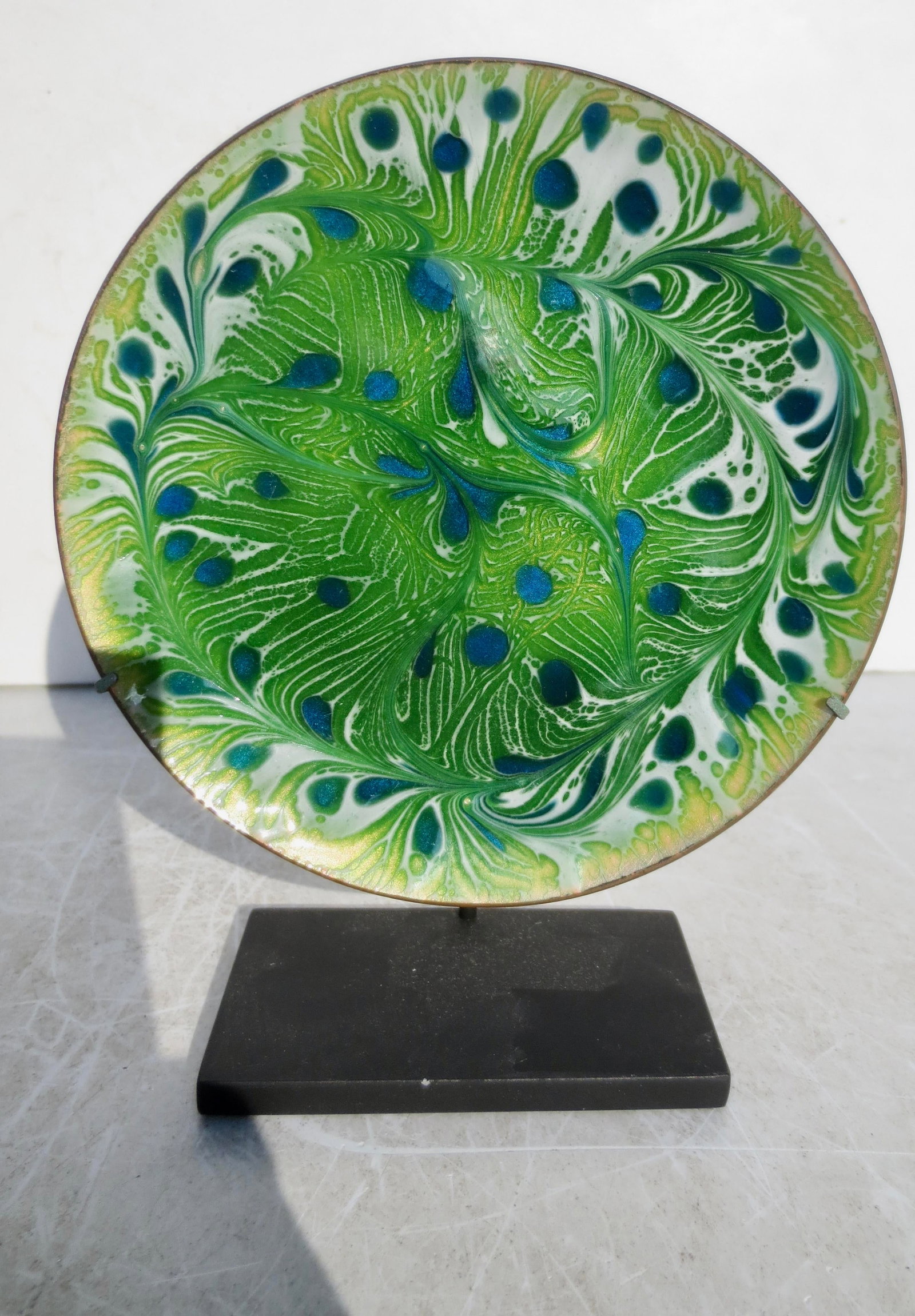 MCM Enamel Trays on Steel Display Mounts- A Pair of 2 - 7