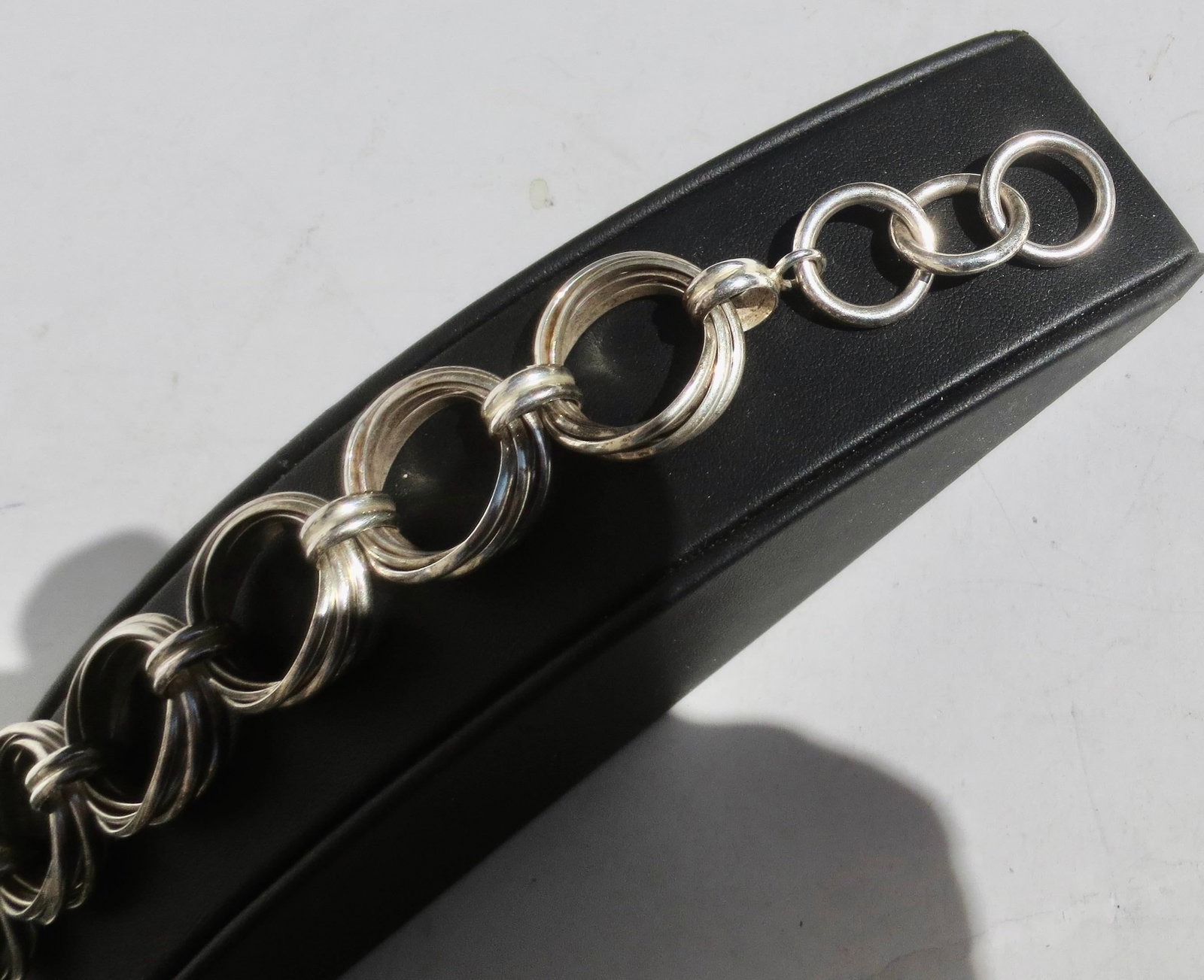Sterling Silver Toggle Bracelet 9" Long - 2