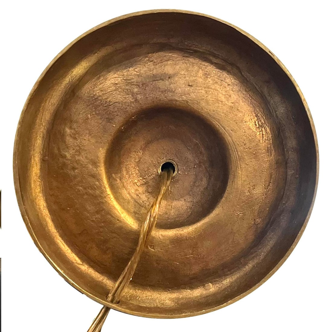 Vintage Solid Brass 3-Arm Bouillotte Lamp - Made in Italy - 13