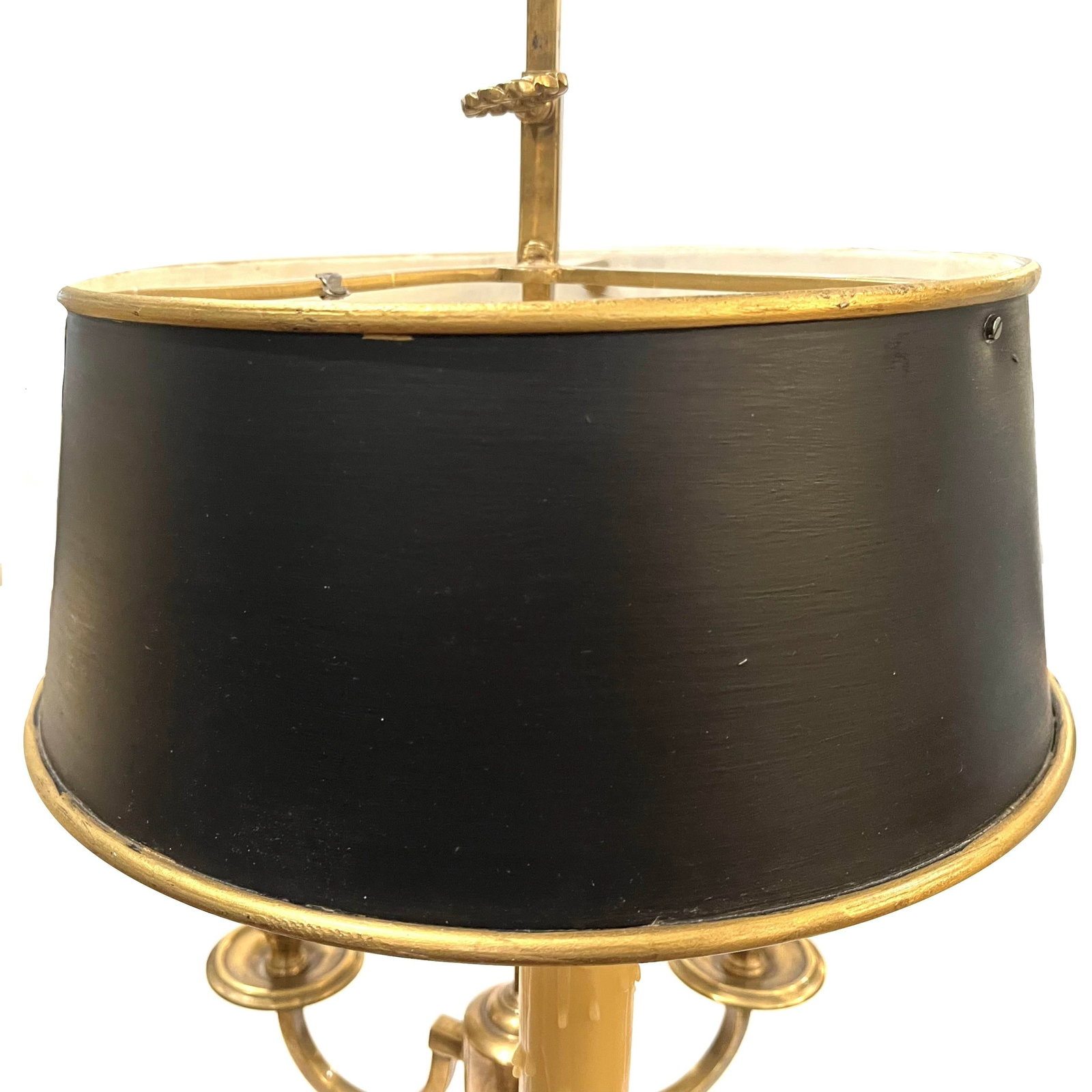 Vintage Solid Brass 3-Arm Bouillotte Lamp - Made in Italy - 2