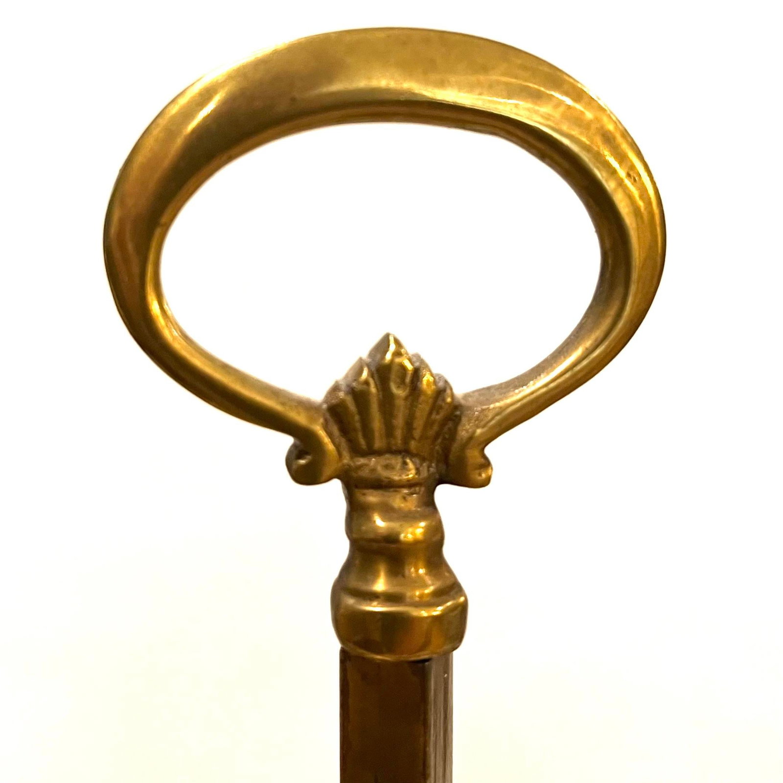 Vintage Solid Brass 3-Arm Bouillotte Lamp - Made in Italy - 9