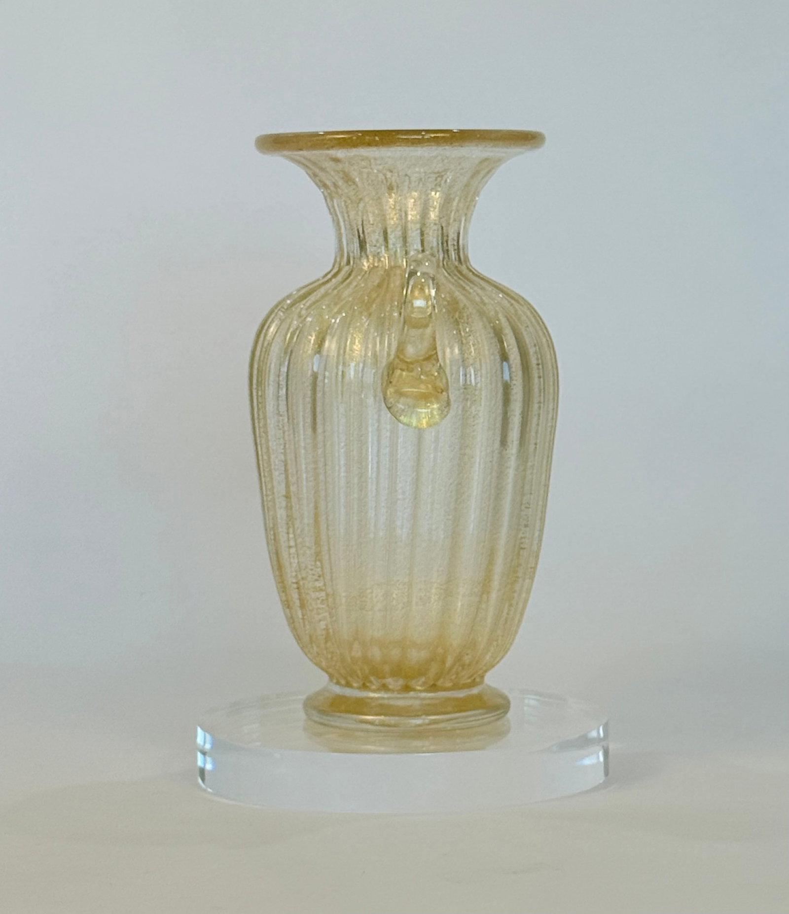 Alberto Dona 24k Gold Flecked Murano Vase - 2