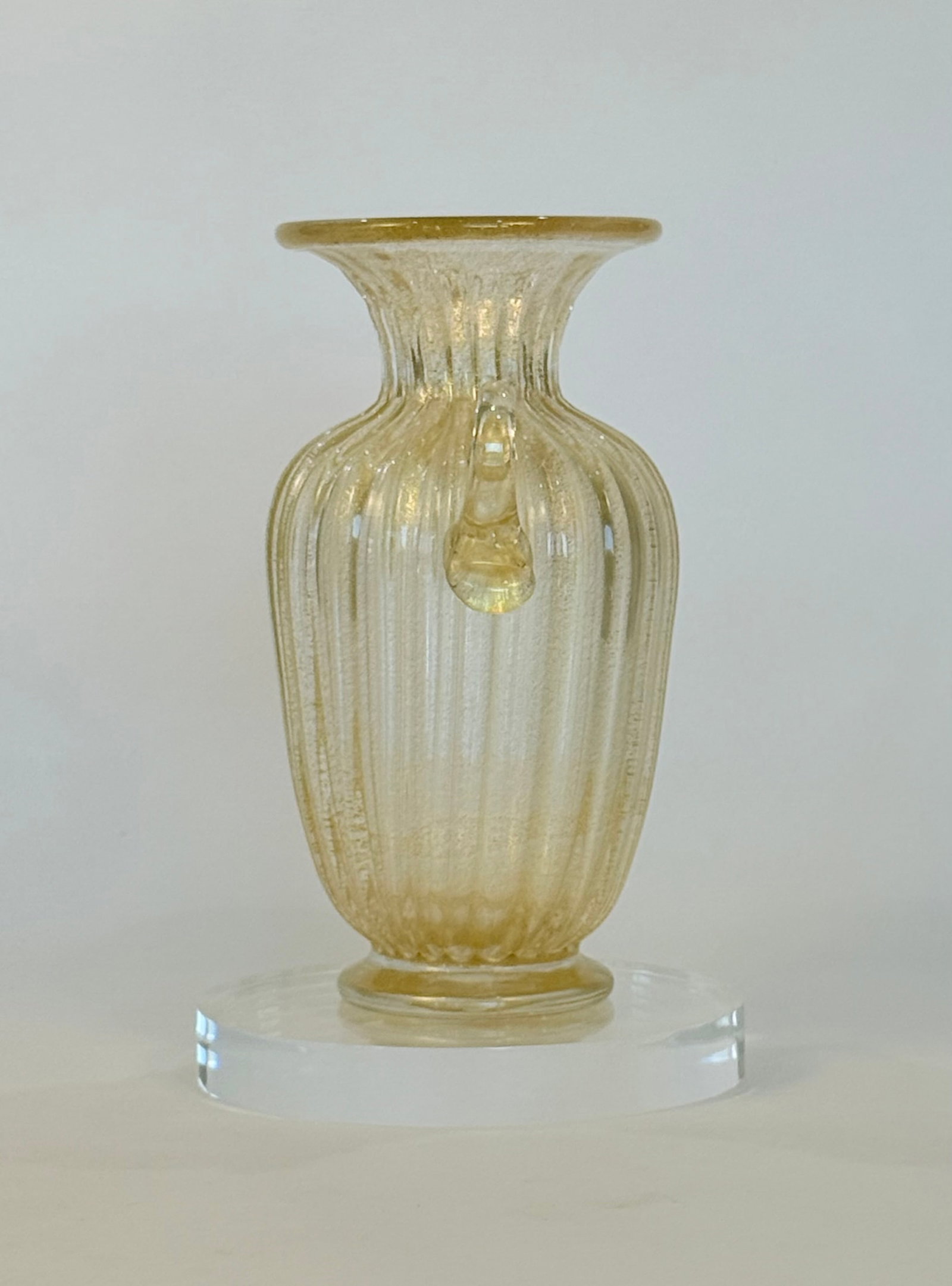 Alberto Dona 24k Gold Flecked Murano Vase - 3