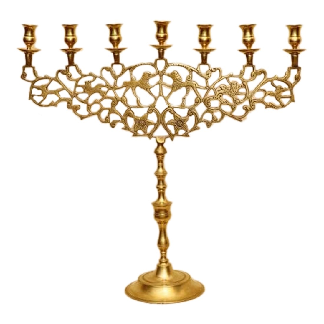 Antique Eastern European Brass Lion of Judah Menorah, Circa 1900 (1 of 9)
