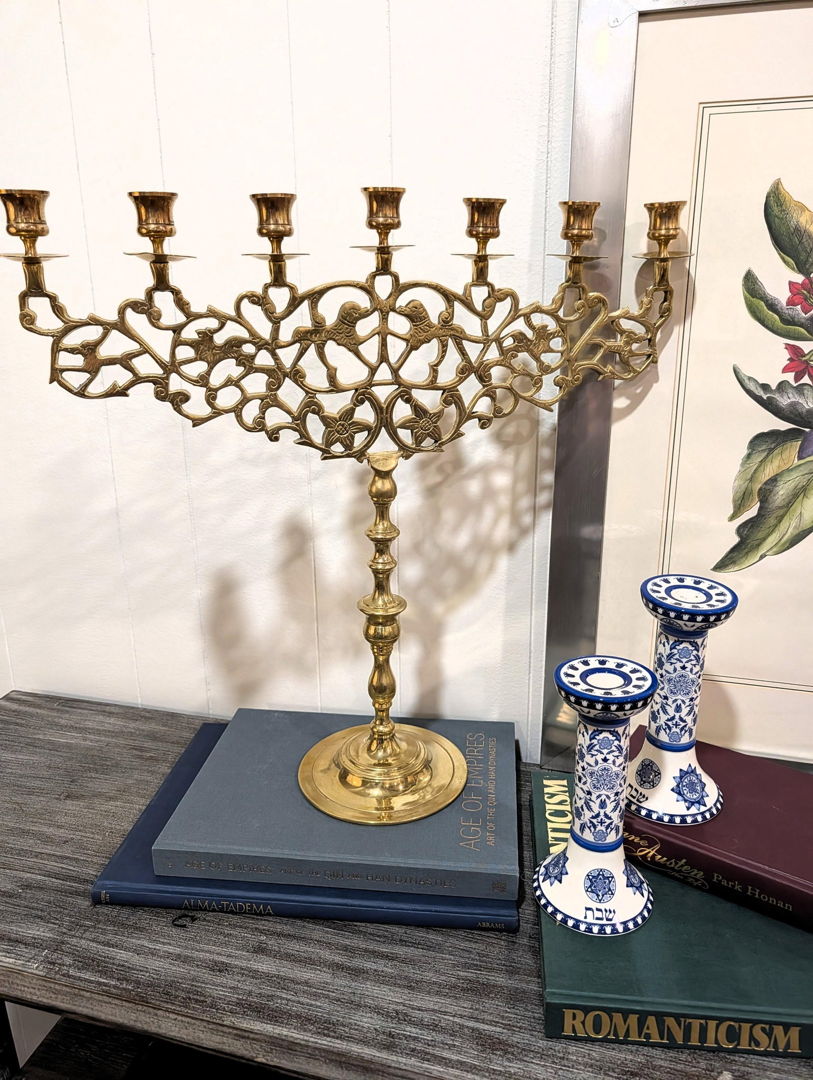Antique Eastern European Brass Lion of Judah Menorah, Circa 1900 - 3