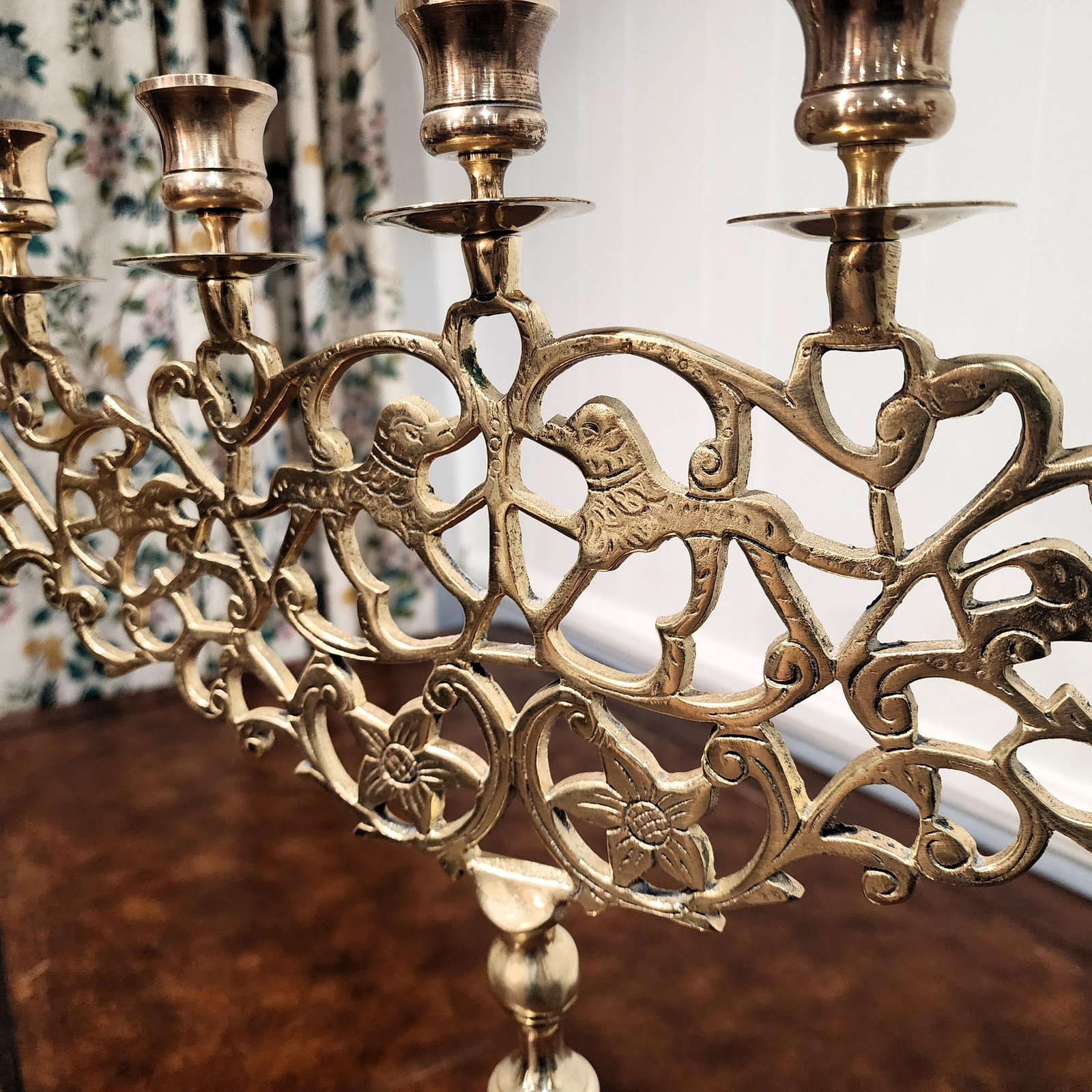 Antique Eastern European Brass Lion of Judah Menorah, Circa 1900 - 6