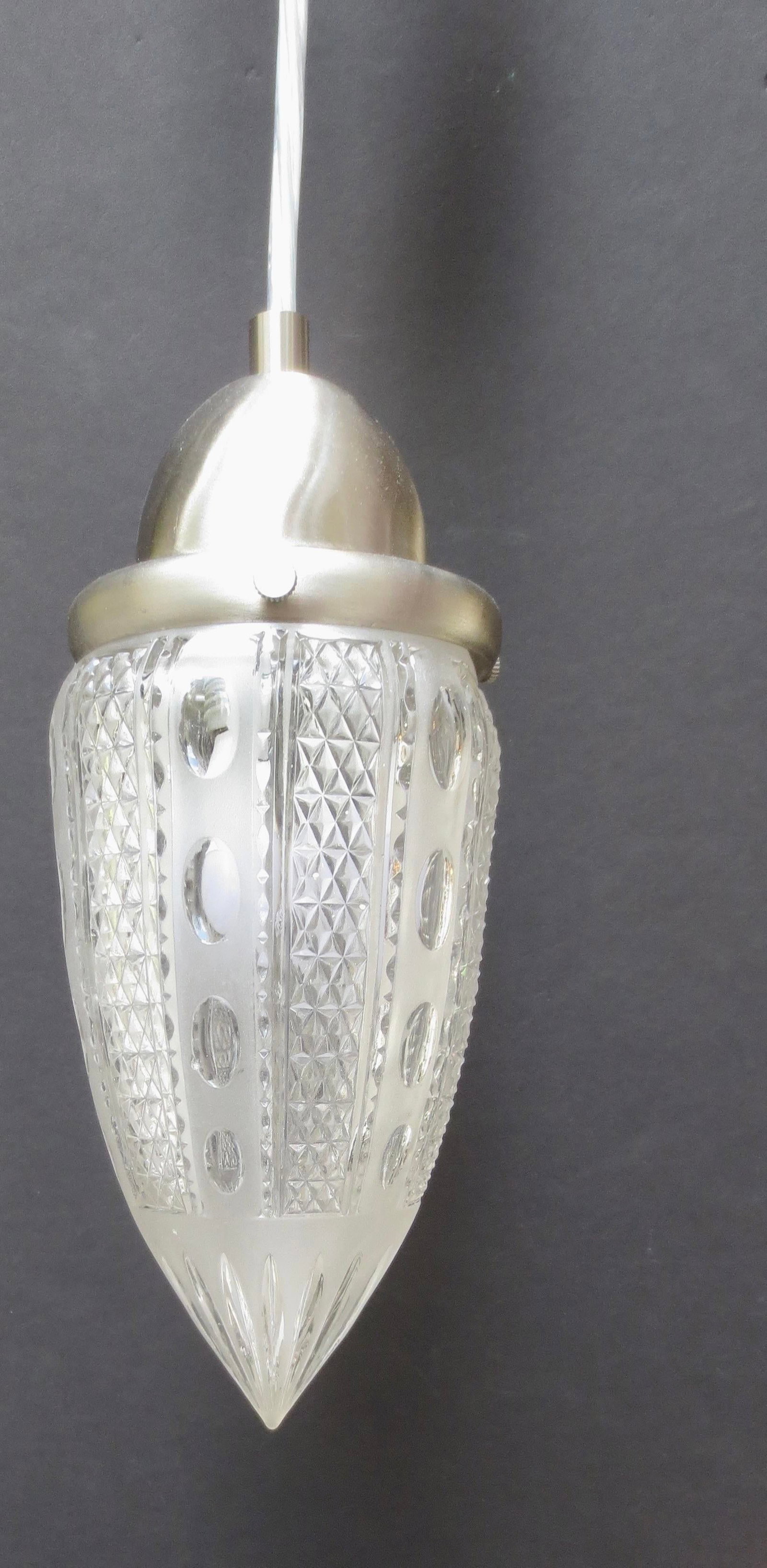 Antique Cut Crystal Pendant Light Circa 1910 - 3