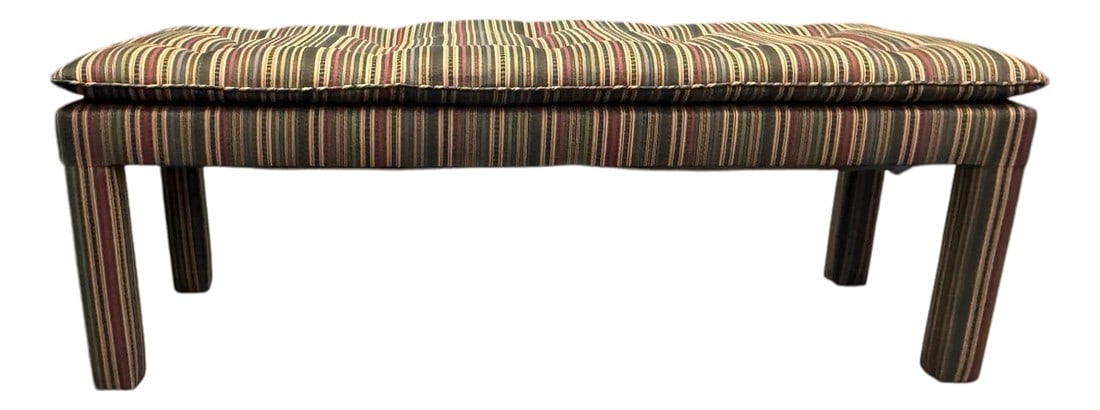 Billy Baldwin Style Pillow Top Tufted Parsons Bench (1 of 8)