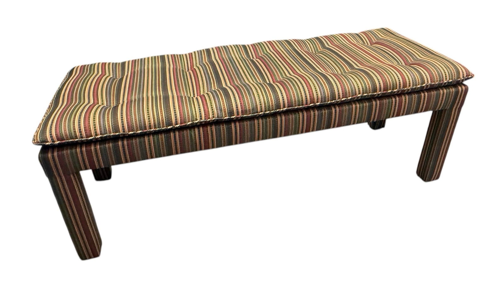 Billy Baldwin Style Pillow Top Tufted Parsons Bench - 2