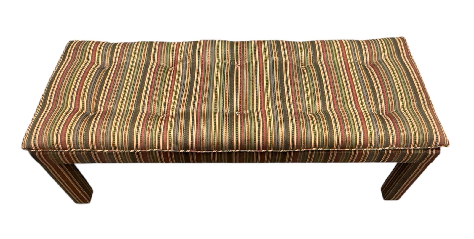 Billy Baldwin Style Pillow Top Tufted Parsons Bench - 3