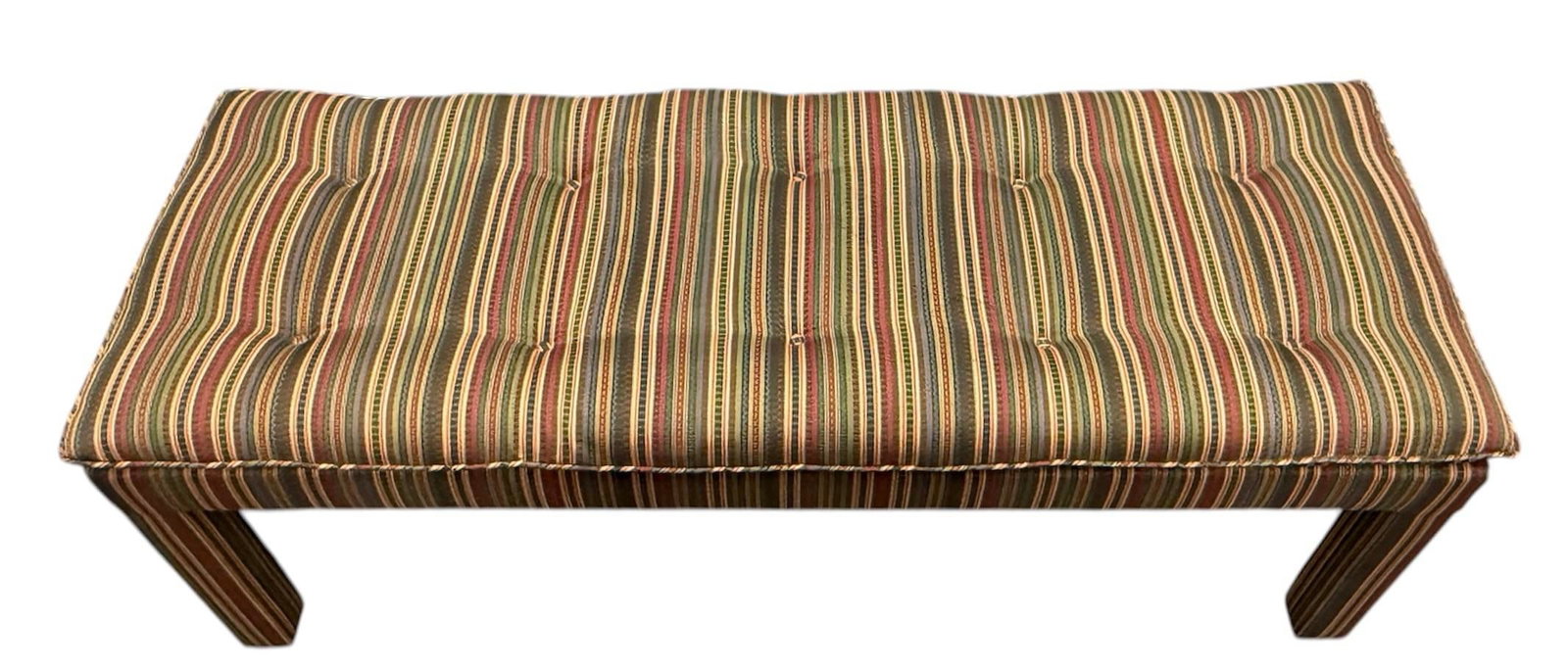 Billy Baldwin Style Pillow Top Tufted Parsons Bench - 5