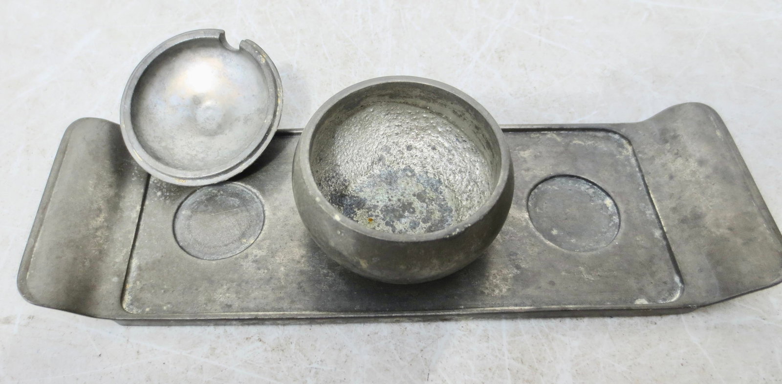 1930s Just Andersen Pewter Table Setting - Set of 4 Pieces - 7