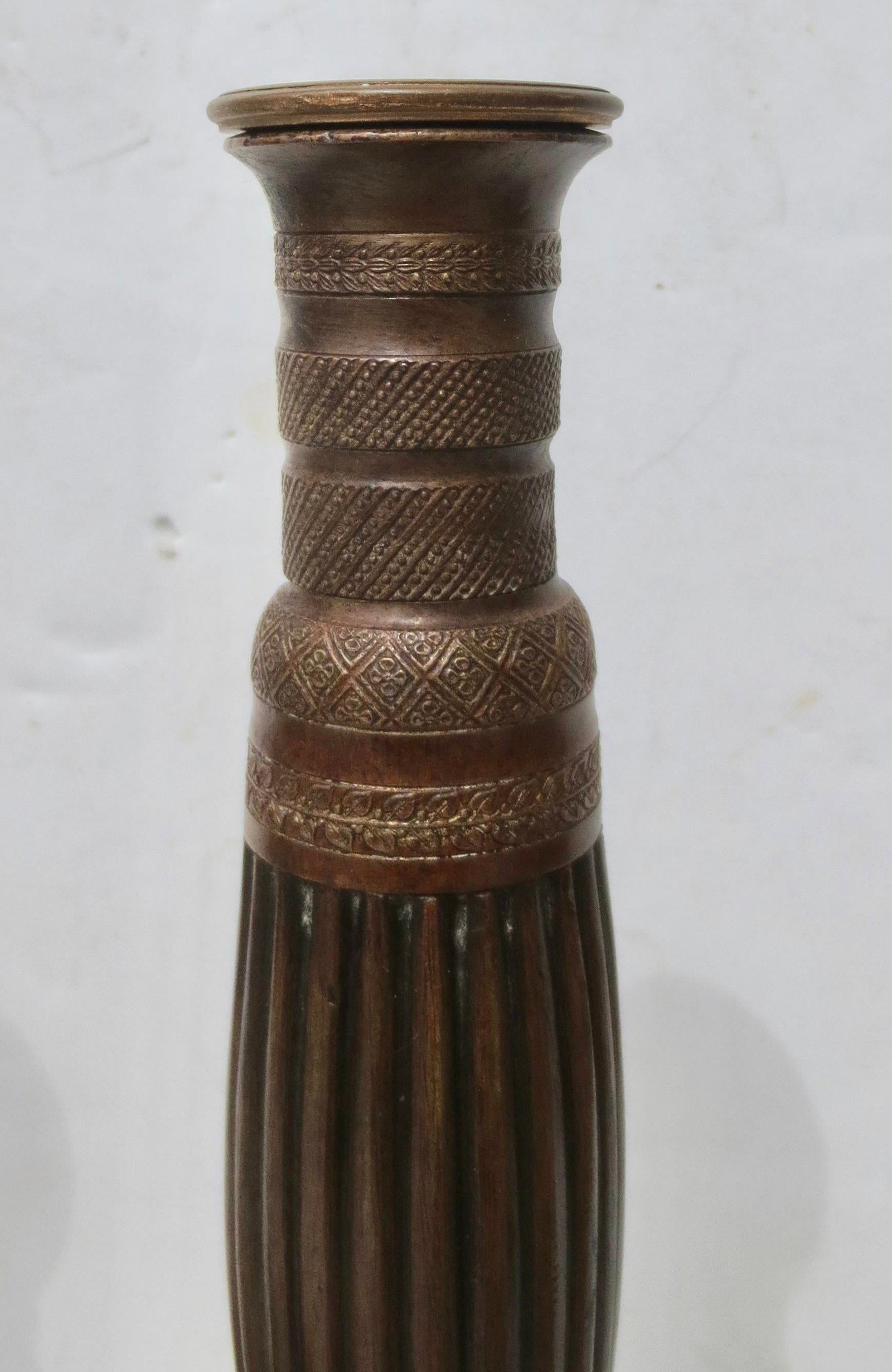 French Empire Bronze Candlesticks, C. 1830 -a Pair of 2 - 3