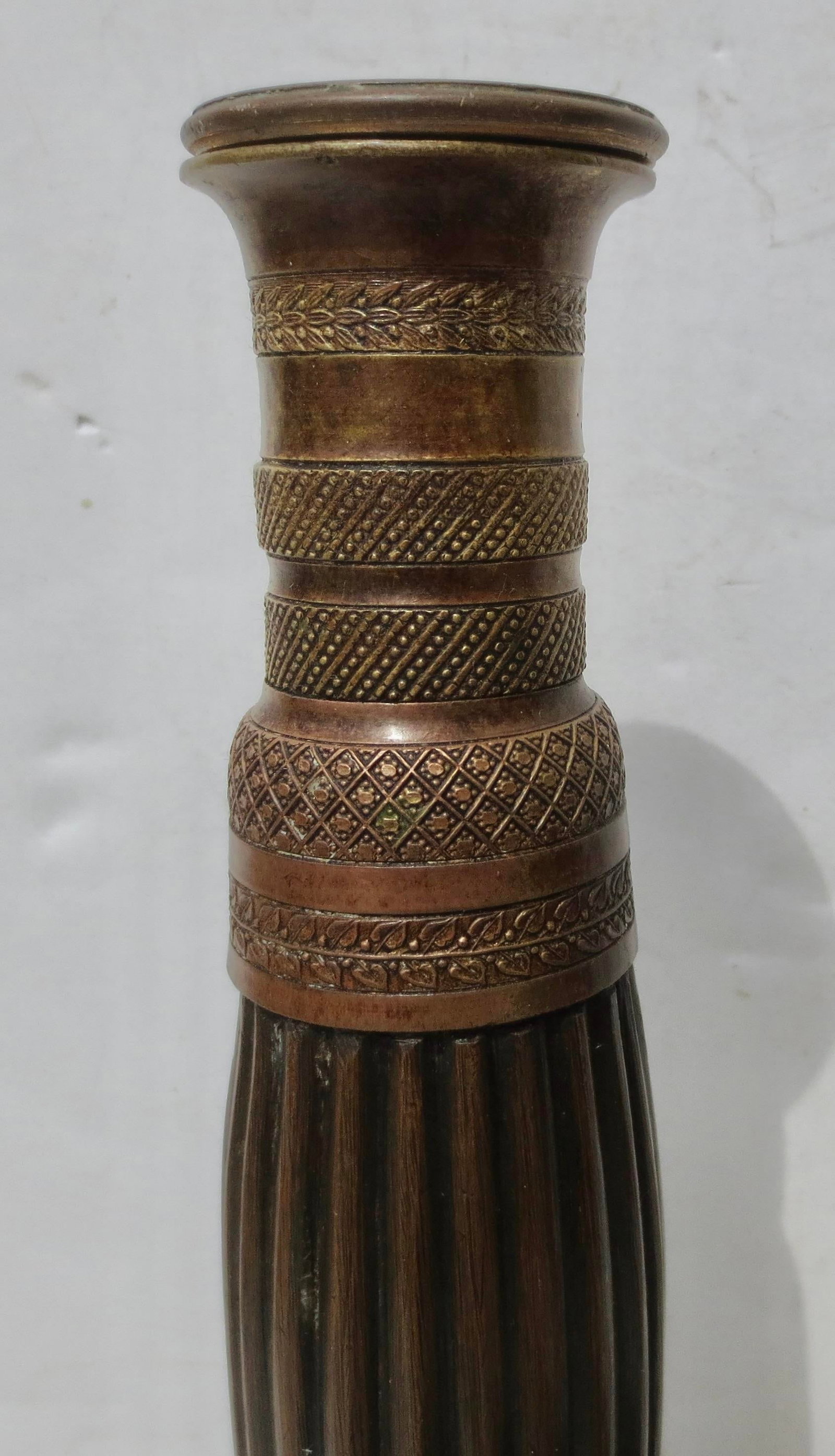 French Empire Bronze Candlesticks, C. 1830 -a Pair of 2 - 5