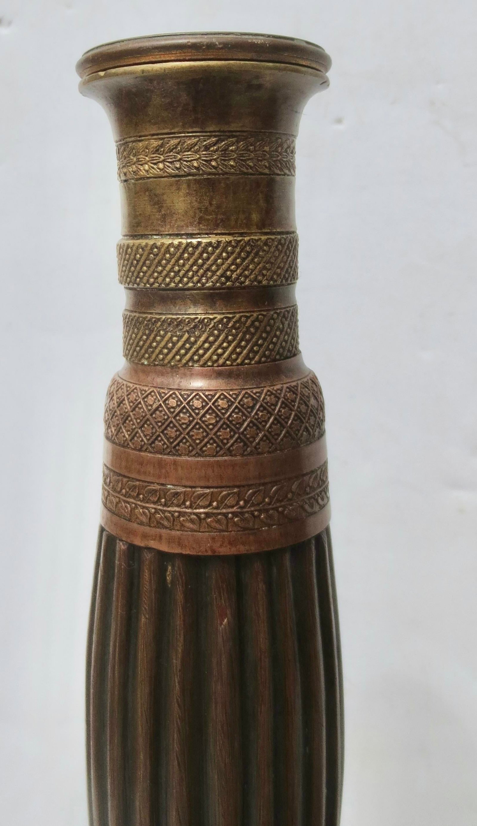 French Empire Bronze Candlesticks, C. 1830 -a Pair of 2 - 7
