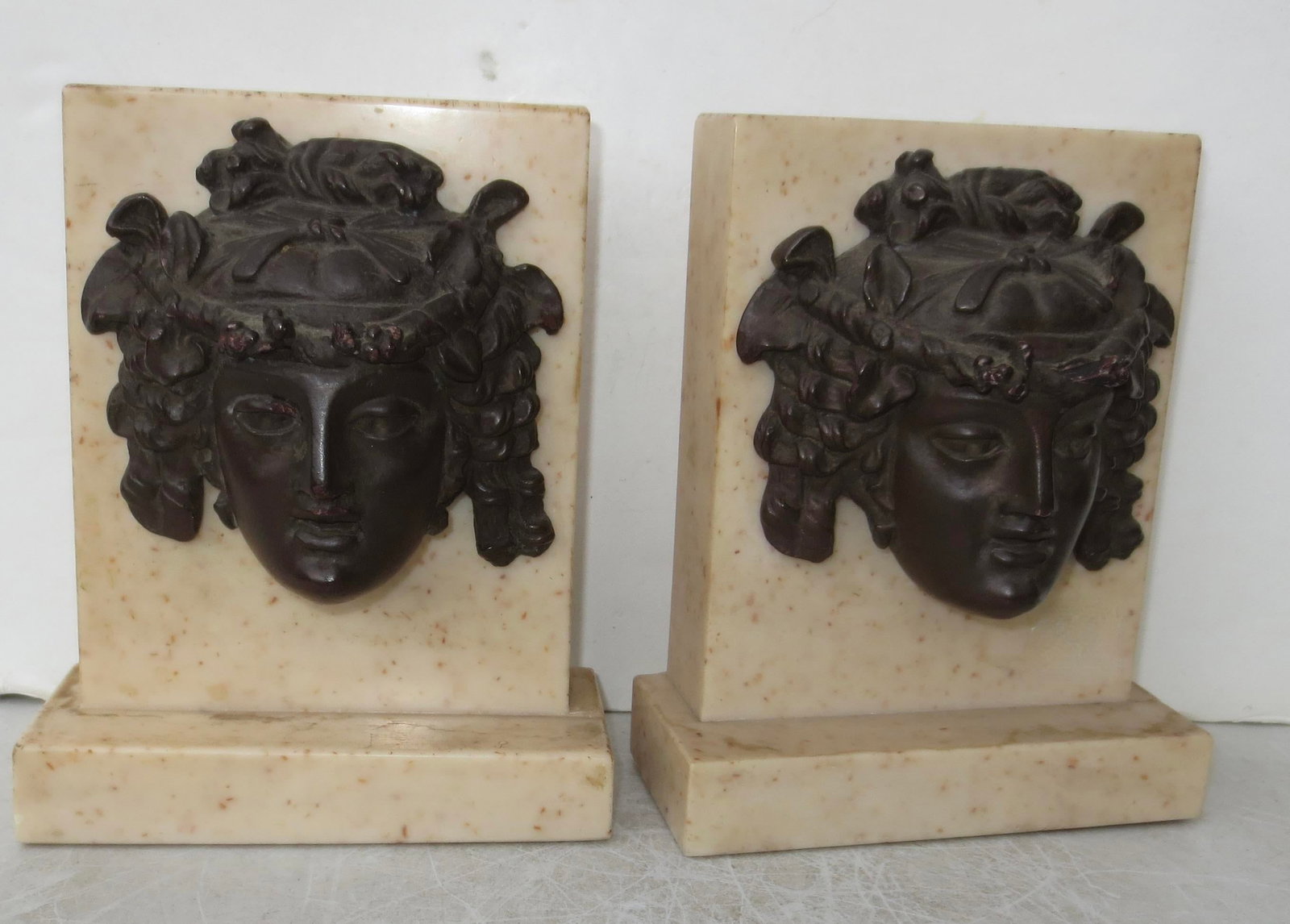 Roman Bronze British Museum Head of Bacchus Circa 1970s' - A Pair of 2 - 2