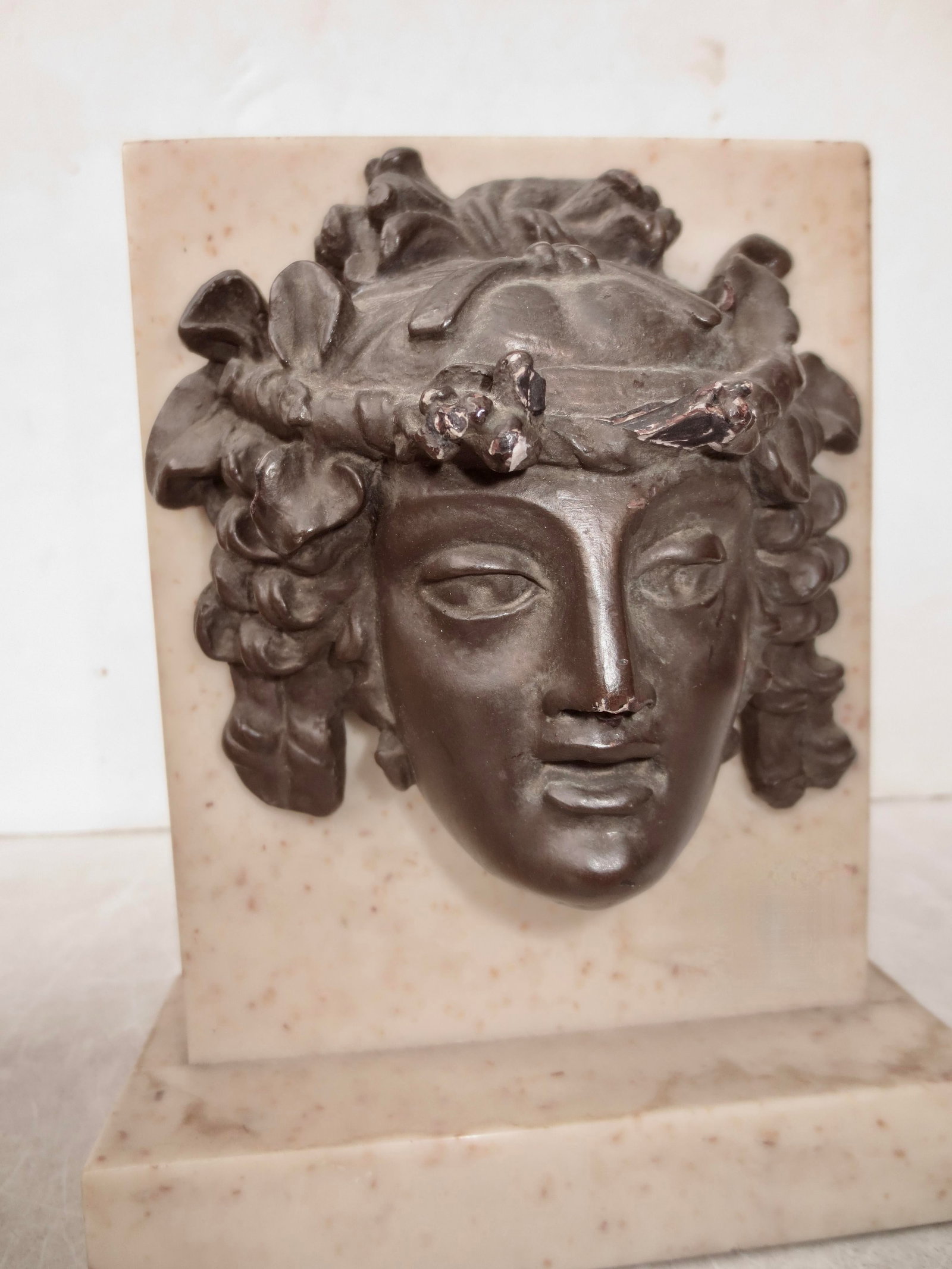 Roman Bronze British Museum Head of Bacchus Circa 1970s' - A Pair of 2 - 8