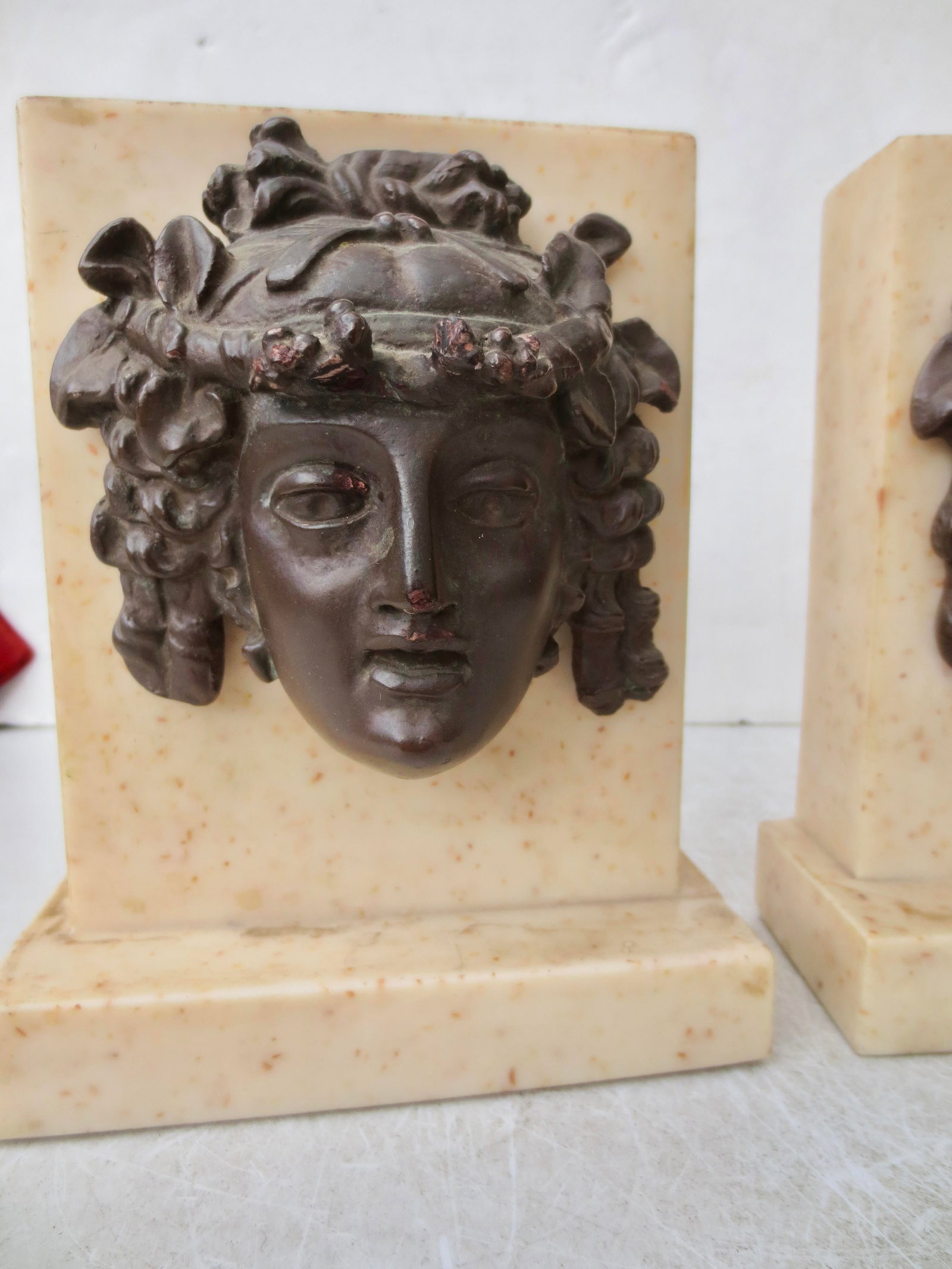 Roman Bronze British Museum Head of Bacchus Circa 1970s' - A Pair of 2 - 9