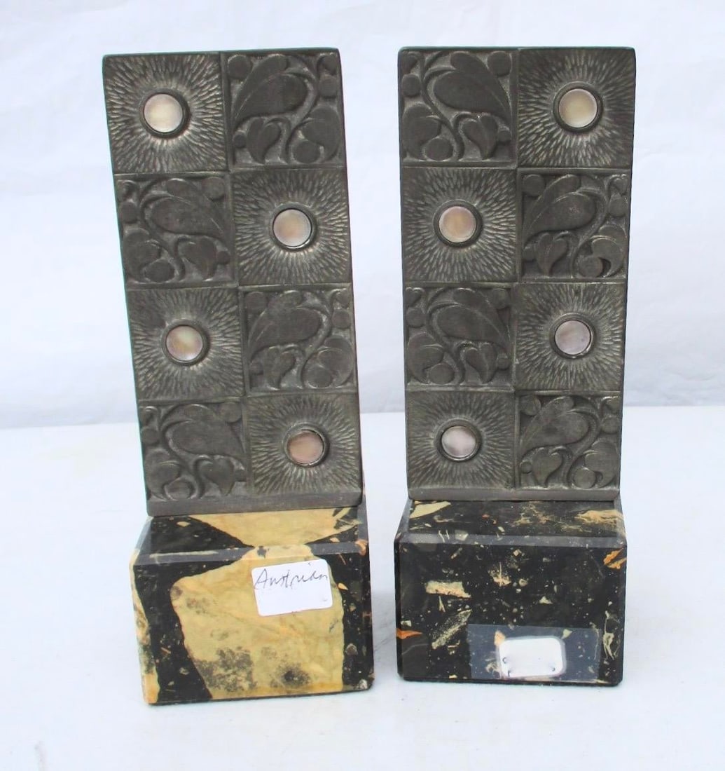 Austrian Art Deco Bookends - A Pair of 2 - 6