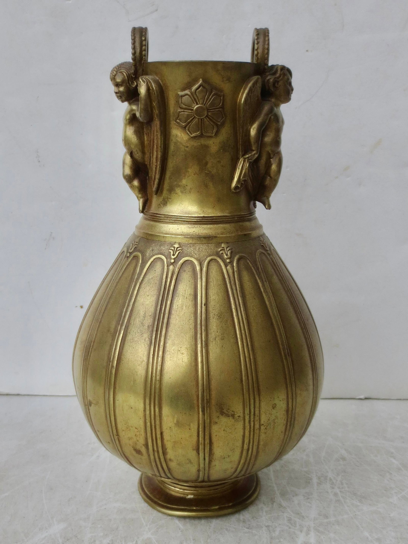 Grand Tour Bronze Vessel With Double Eros Late 19th - 4