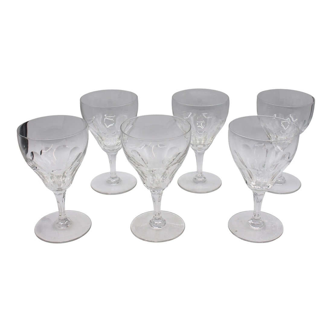 1961-1982 Belgian Val. St. Lambert Riviera Pattern Goblets - Set of Six (1 of 6)