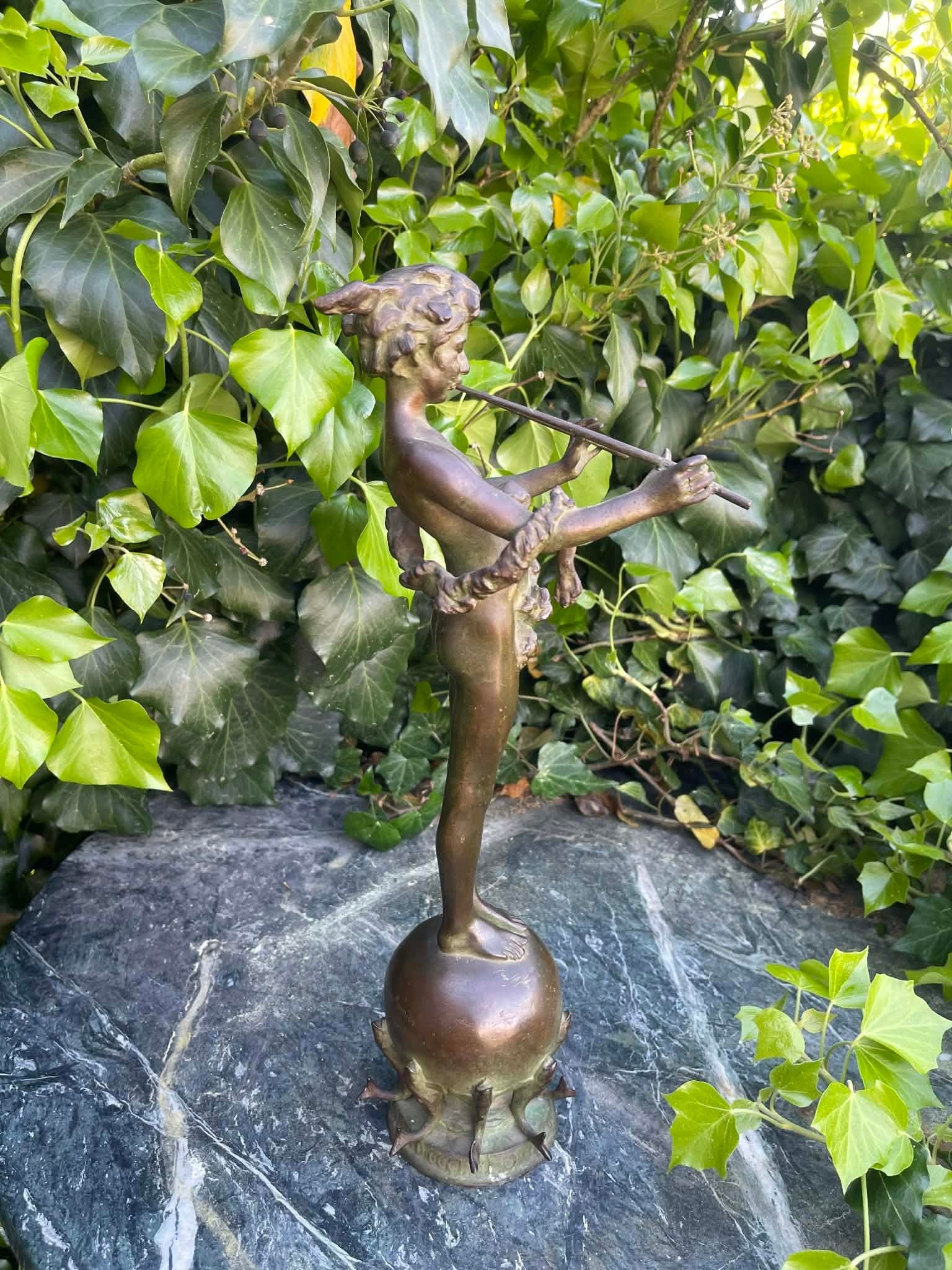 Antique Bronze Sculpture "Pan of Rohallion" by Frederick William MacMonnies (1890) - 12