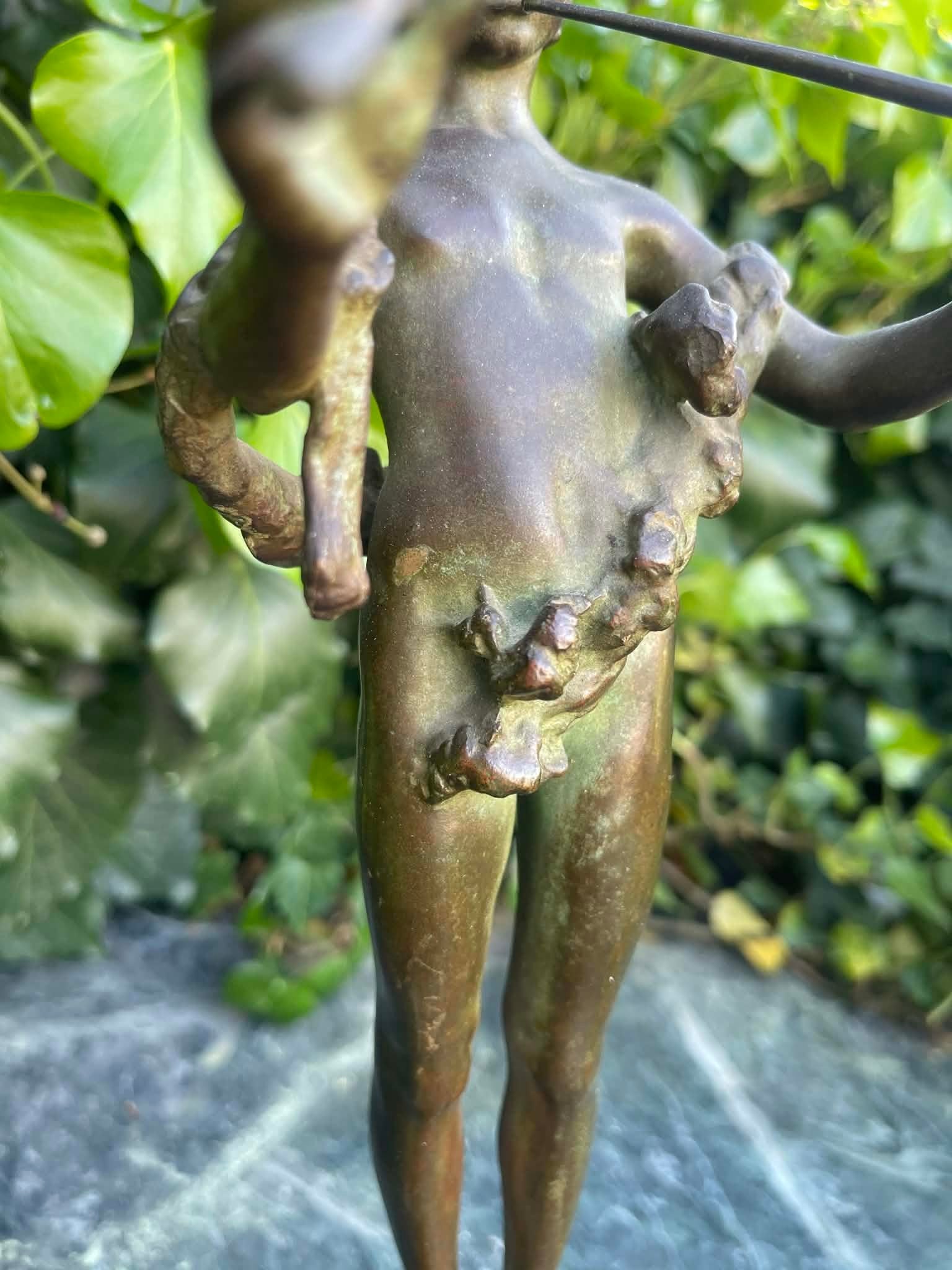 Antique Bronze Sculpture "Pan of Rohallion" by Frederick William MacMonnies (1890) - 15