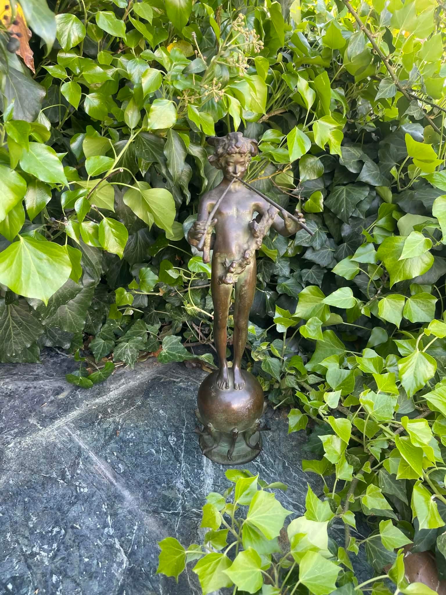 Antique Bronze Sculpture "Pan of Rohallion" by Frederick William MacMonnies (1890) - 4