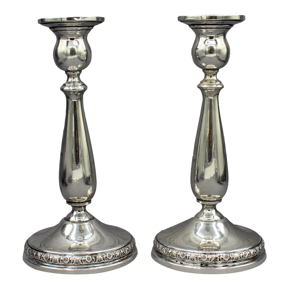 Pair of 7.5" Sterling Silver Weighted Prelude Candlesticks by International (1 of 7)