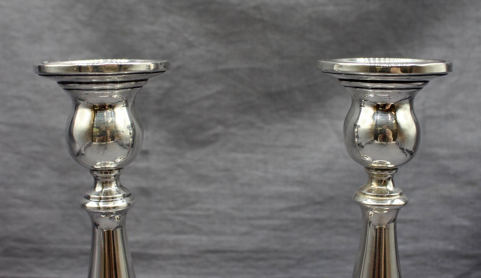 Pair of 7.5" Sterling Silver Weighted Prelude Candlesticks by International - 4