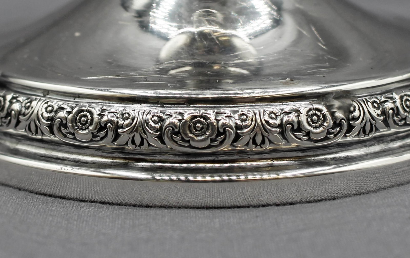 Pair of 7.5" Sterling Silver Weighted Prelude Candlesticks by International - 5