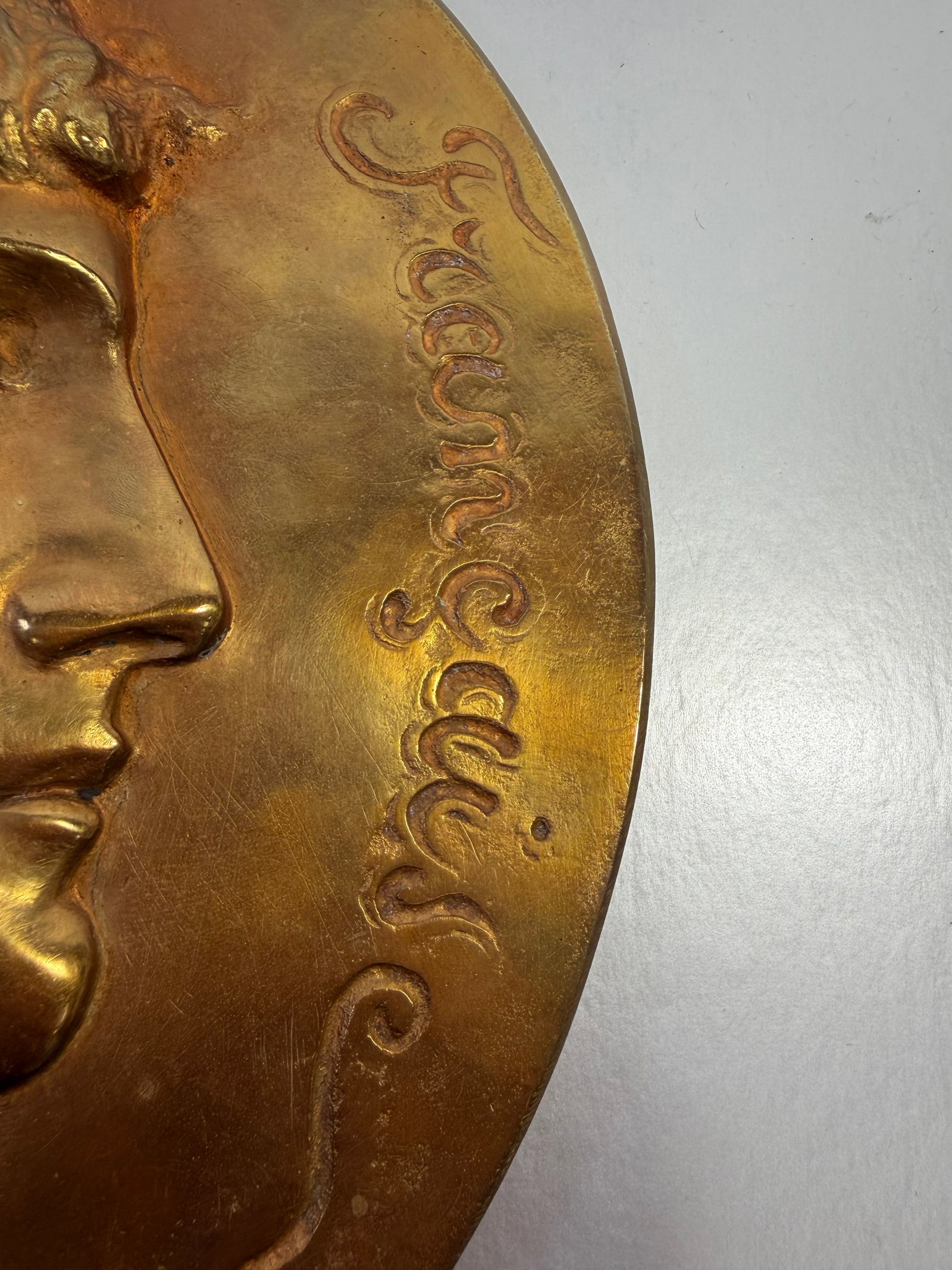 Antique French Bronze Marianne Plaque Jules Graux Fondeur 1880 République 12" - 3