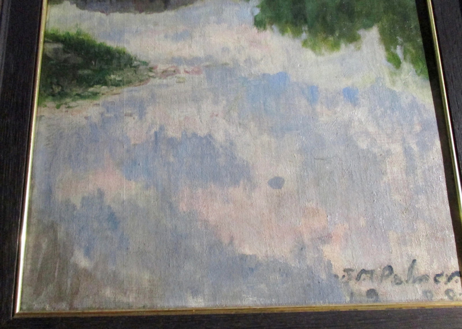 J M Palmer 1900 Landscape Arts and Crafts Oil Painting Dated 1900 - 10