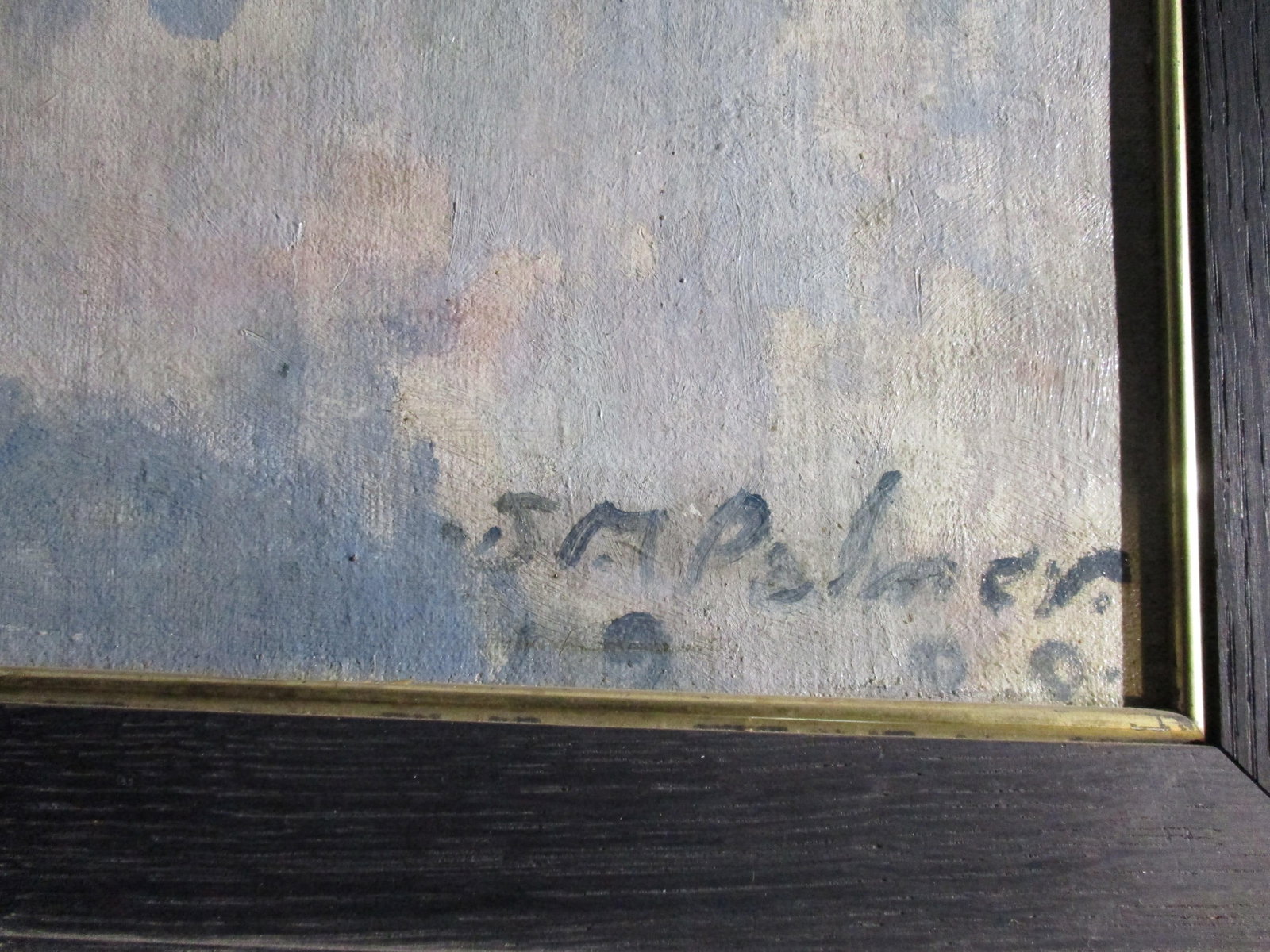 J M Palmer 1900 Landscape Arts and Crafts Oil Painting Dated 1900 - 5